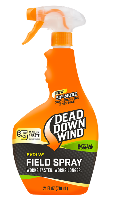 Dead Down Wind 1392418 Evolve Field Spray  Cover Scent Natural Woods Scent 24 oz Trigger Spray