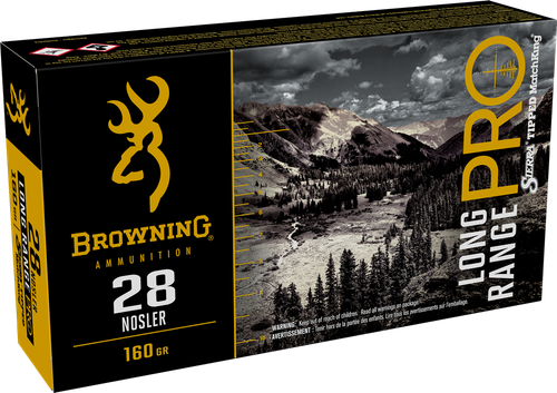 Browning Ammo B192500281 Long Range Pro  28Nosler 160gr Sierra MatchKing BTPT 20 Per Box/10 Case