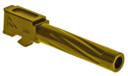 Rival Arms RA20G203E Precision V1 Match Grade 9mm Luger Compatible w/Glock 19 Gen5, 4.02" Fluted Gold PVD Stainless Steel