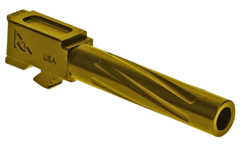 Rival Arms RA20G203E Precision V1 Match Grade 9mm Luger Compatible w/Glock 19 Gen5, 4.02" Fluted Gold PVD Stainless Steel