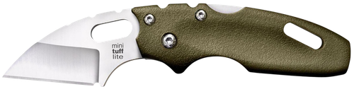 Cold Steel CS20MTGD Tuff Lite Mini 2" Folding Sheepsfoot Plain 4034 Stainless Steel Blade/OD Green Griv-Ex Handle Includes Pocket Clip