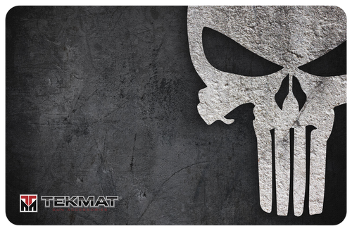 TekMat TEKR42PUNISHER Punisher Door Mat Black/Gray Rubber 42" Long Punisher Skull