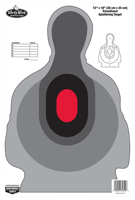 Birchwood Casey 35722 Dirty Bird  Silhouette Tagboard Target 12" x 18" 100 Per Pkg