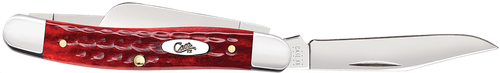 Case 00786 Stockman  Medium 2.57"/1.88"/1.71" Folding Clip/Sheepsfoot/Spey Plain Mirror Polished Tru-Sharp SS Blade/Corn Cob Jigged Old Red Bone Handle