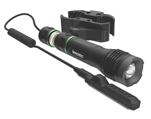iProtec 665 LG 250 250 Lumen Green Firearm Light with Long Gun Mount  Black Anodized 25/250 Lumens Green   LED Light