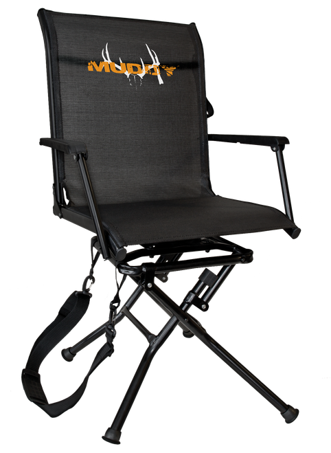 Muddy MUDMGS400 Swivel Ease  Ground Seat Black Steel