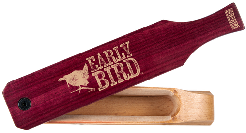 Primos PS2961 Early Bird  Box Call Turkey Hen Sounds Attracts Turkeys Natural Walnut/Purple Heart
