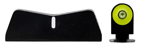 XS Sights GL0009P3Y DXT2 Big Dot Night Sights fits Glock  Black | Green Tritium Yellow Outline Front Sight White Stripe  Rear Sight