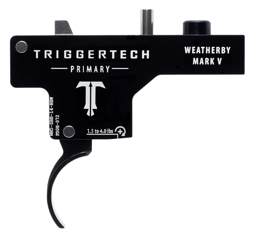 TriggerTech WM5SBB14NBW Primary  Single-Stage Curved Trigger with 1.50-4 lbs Draw Weight & Black PVD Finish for Weatherby Mark V