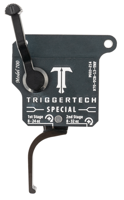 TriggerTech R70TCB13TNF Special  Two-Stage Flat Trigger with 1-3.50 lbs Draw Weight & Matte Gray w/Black Parts Finish for Remington 700 Right