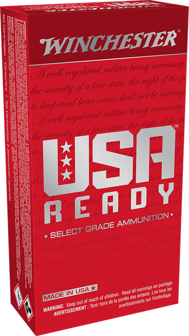 Winchester Ammo RED10 USA Ready 10mmAuto 180gr Full Metal Jacket Flat Nose 50 Per Box/10 Case