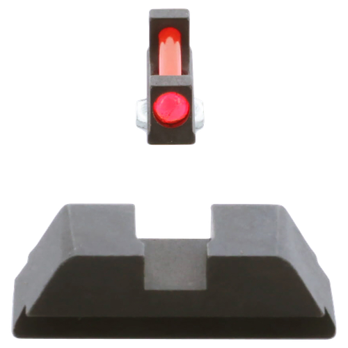 AmeriGlo GFT113 Range Series Sight Set for Glock  Red Fiber Optic Front Sight-Black Rear Sight