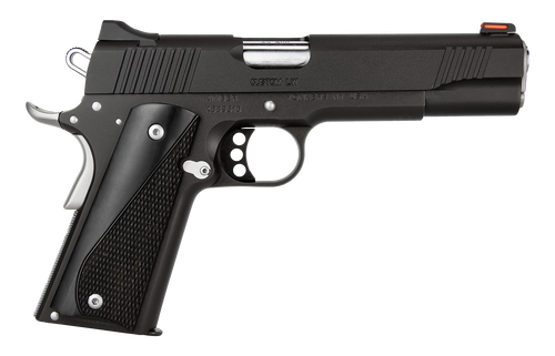 Kimber Mfg, Inc 3700596 Custom LW Nightstar 9mm Luger 9+1 5" Stainless Match Grade Barrel, Black Serrated Steel Slide, Black Aluminum Frame w/Beavertail, Black/Gray Laminate Grip