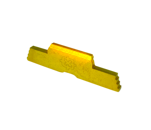 Cross Armory CRG5SLGD Slide Lock  Extended Compatible w/Glock Gen1-5/P80 Gold Steel