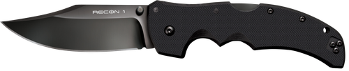 Cold Steel CS27BC Recon 1 4" Folding Clip Point Plain DLC Coated American S35VN Blade/Black G10 Handle Includes Pocket Clip