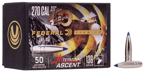 Federal PB277TA1 Premium Terminal Ascent Component 270Win 136gr 50 Per Box/4 Case