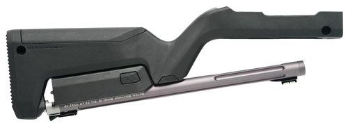 Tactical Solutions TDCGMGBBLK X-Ring Takedown Barrel and Stock Combo 22 LR 16.50" Gunmetal Gray Fluted & Threaded with Fiber Optic Sight, Black Magpul Backpacker Stock Fits Ruger 10/22 Takedown
