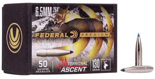 Federal PB264TA1 Premium Terminal Ascent Component 6.5mm 130gr 50 Per Box/4 Case