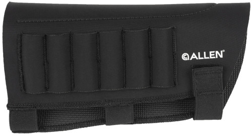 Allen 18427 Buttstock Shell Holder  Black Neoprene 223-300 Win Magnum 6rd Velcro Mount