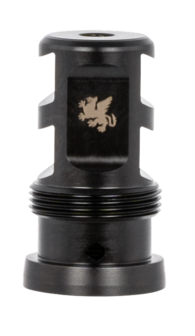 Griffin Armament TMPB22C1228 Paladin 2 Port Taper Mount 22 Cal 1/2"-28 tpi 1.88" 17-4 Stainless Steel Black Melonite QPQ