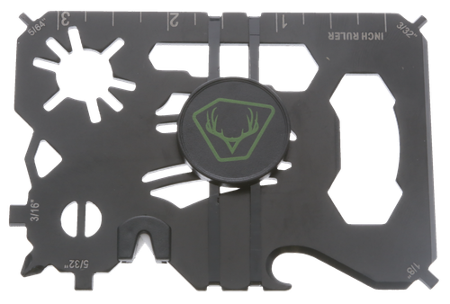 HME HMEWMT 20-In-1 Wallet Multi-Tool Black Metal Fixed