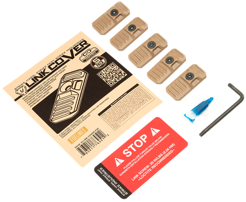 Strike Industries LINK-COVER-FDE LINK Cover  Flat Dark Earth Polymer for M-lok & Keymod Rails 5 Pack