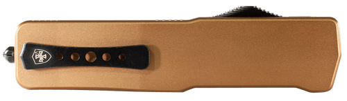 Templar Knife LAAB221 Premium LW  Large 3.50" OTF Tanto Plain Black Oxide Stonewashed Powdered D2 Steel Blade, 5.25" Bronze Anodized Aluminum Handle