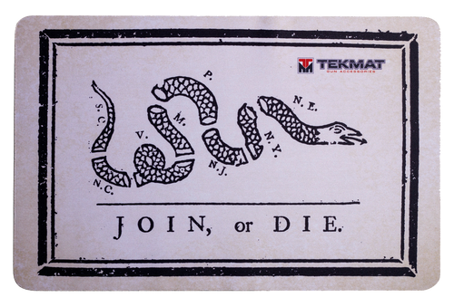 TekMat TEKR17JOIN  Cleaning Mat Black/White Rubber 11"x17" Join or Die Snake