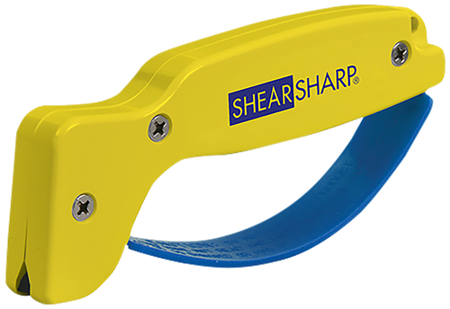 AccuSharp 002C ShearSharp Scissors Sharpener Diamond Tungsten Carbide Sharpener Yellow/Blue