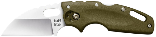 Cold Steel CS20LTG Tuff Lite  2.50" Folding Clip Point Plain AUS-8A SS Blade/OD Green Griv-Ex Handle Includes Pocket Clip