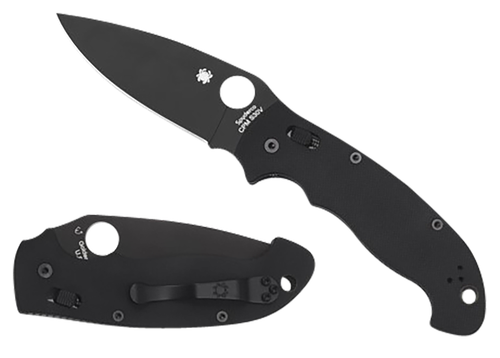 Spyderco C95GPBBK2 Manix 2  XL 3.85" Folding Plain Black DLC CPM S30V SS Blade/Black Textured G10 Handle Includes Pocket Clip