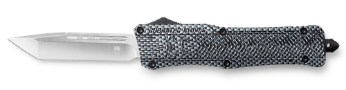 CobraTec Knives LCFCTK1LTNS CTK-1  Large 3.75" OTF Tanto Plain D2 Steel Blade/Carbon Fiber Aluminum Handle Features Glass Breaker Includes Pocket Clip