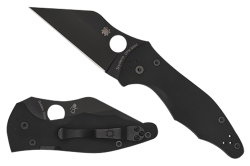 Spyderco C85GPBBK2 Yojimbo 2  3.20" Folding Wharncliffe Plain Black DLC CPM S30V SS Blade/Black Textured G10 Handle Includes Pocket Clip