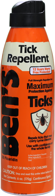 Ben's 00067300 Tick Repellent Eco-Spray Odorless Scent 6 oz Aerosol Repels Ticks Effective Up to 12 hrs