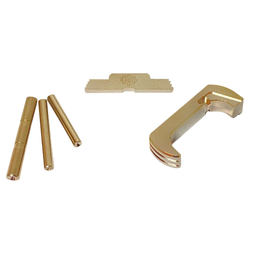 Cross Armory CRG5OKSV 3 Piece Kit  Extended Compatible w/Glock 17/19/26/34 Gen5 Silver Anodized Steel/Aluminum