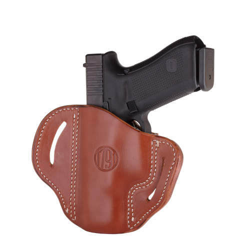 1791 Gunleather ORBH24CBRR BH2.4 Optic Ready OWB 2.4 Classic Brown Leather Belt Slide Fits Walther PPQ/Sig P320/Springfield XD-M Right Hand