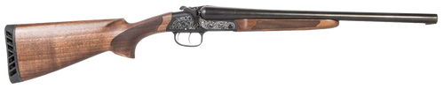 ATI ATI GKOF20RA Road Agent Prime 20 Gauge Break Open 3" 2rd 18.50" Black Side By Side Barrel, Black Engraved Aluminum Receiver, Fixed Turkish Walnut Stock