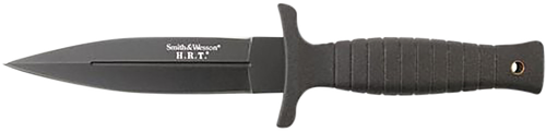 Smith & Wesson Knives SWHRT9BCP H.R.T.  4.75" Fixed Spear Point Plain 7Cr17MoV High Carbon SS Blade Thermoplastic Rubber Handle 9" OAL