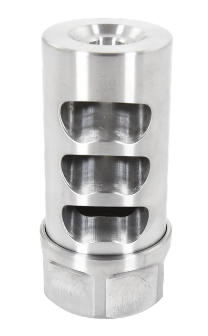 American Precision Arms G2L5830S Gen 2 Little Bastard Self Timing Brake Stainless Steel with 5/8"-24 tpi Threads, 2.22" OAL & 1" Diameter for 30 Cal Rifle
