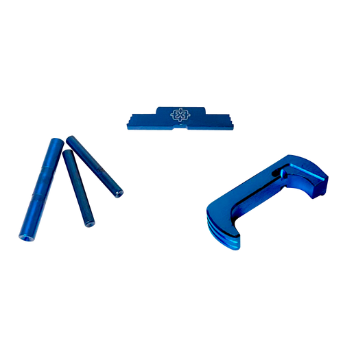 Cross Armory CRG5OKBL 3 Piece Kit  Extended Compatible w/Glock 17/19/26/34 Gen5 Blue Anodized Steel/Aluminum
