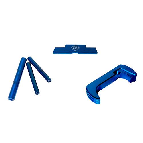 Cross Armory CRG5OKBL 3 Piece Kit  Extended Compatible w/Glock 17/19/26/34 Gen5 Blue Anodized Steel/Aluminum