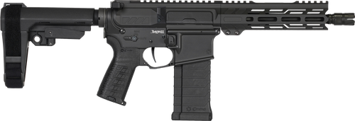 CMMG 54AE10FAB Banshee MK4 5.7x28mm 32+1, Black Nitride Medium Taper Threaded Barrel, EML 11" M-LOK Handguards, Black Armor Cerakote Aluminum Picatinny Rail Receiver, CMMG Zeroed Grips
