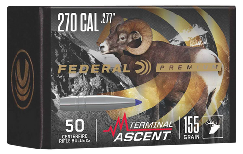 Federal PB277TA2 Premium Terminal Ascent Component 270Cal 155gr 50 Per Box/4 Case