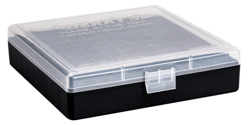 Berry's 16678 Ammo Box  40S&W/45ACP Clear/Black Polypropylene 100rd