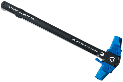 Strike Industries AR-TBCH-223-BK-BLU T-Bone Charging Handle .223/5.56x45mm Nato Blue Polymer Handles Aluminum Shaft for AR-15