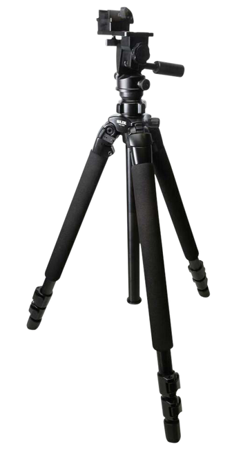 KOPF Jager KJ85003K Folding Tripod K700 Tripod made of Aluminum with Black Finish, Adjustable Reaper Rail, 3-Level Leg Extension, 21-87 Degree Pan & Tilt