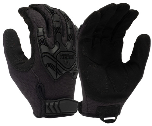 Pyramex VGTG40BX2 Impact Operator Heavy-Duty Black Synthetic Leather XXL Hook & Loop