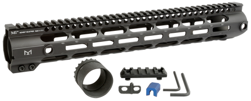 Midwest Industries MICRL30815  Combat Handguard AR-308/LR-308 Black Hardcoat Anodized 15" 6061-T6 Aluminum