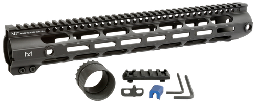 Midwest Industries MICRL30815  Combat Handguard AR-308/LR-308 Black Hardcoat Anodized 15" 6061-T6 Aluminum