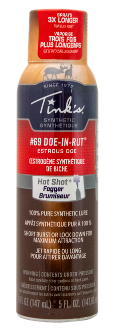 Tinks W5271 BL #69 Fogger Deer Attractant Doe In Estrus Scent 5 oz Aerosol